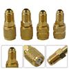 4PCS R410A Adapter Quick Couplers 5/16 SAE F To 1/4 SAE M and 5/16 SAE M To 1/4 SAE for Easy Refrigeration Access