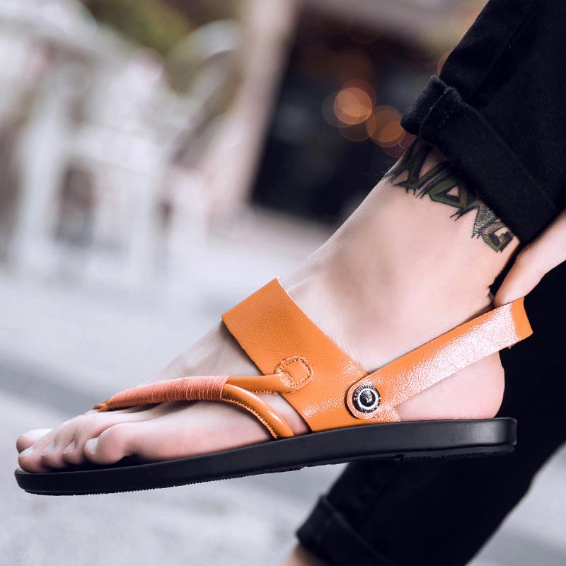 Fashion Men Sandals Casual Men Flat Sandals Outdoor Beach Water Shoes For Men Fashion House Flats Non Slip Ankle Wrap Shoes