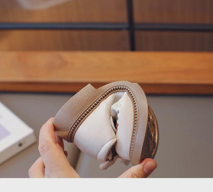 Weiche, rutschfeste Lederschuhe für Mädchen im Frühjahr/Herbst 2023 – Koreanischer Retro-Prinzessinnenstil für mittelgroße/große Kinder