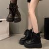 British Muffin Short Boots New Versatile Thin Boots New Autumn Thick-soled Martin Boots