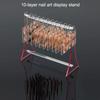 Transparent Acrylic Hook Style Nail Art Display Rack Board Gel Color Works Sample Exhibition Tools For Stand Manicure Tools