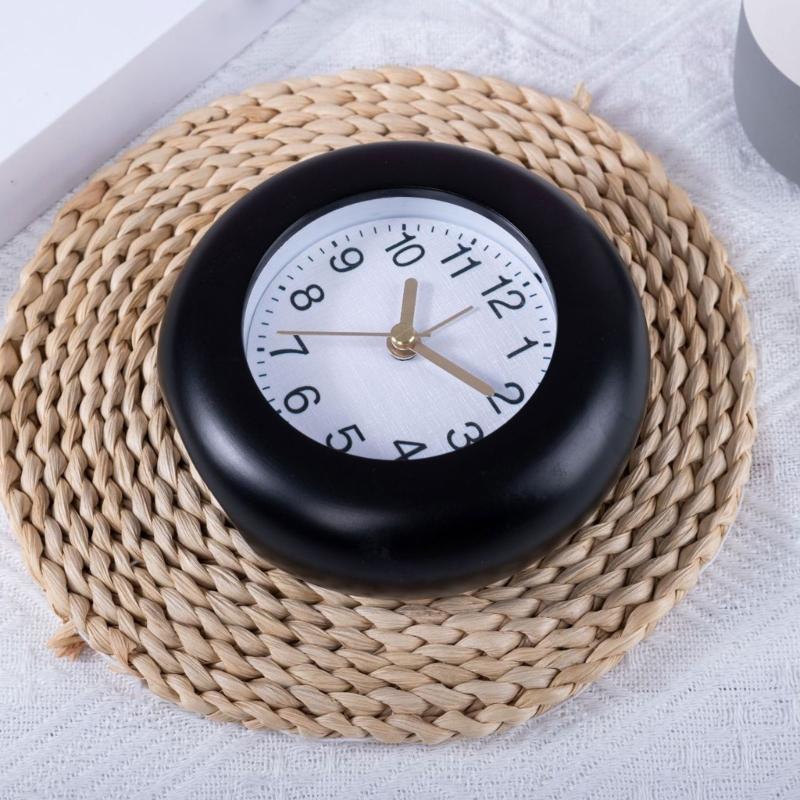 Elegant Wood Frame Alarm Clock with Arabic Numerals Backlights Quiet