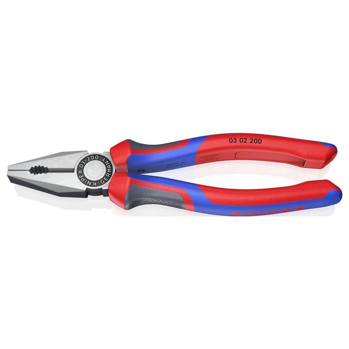 Pince universelle - KNIPEX - 200mm - Bi-matière - Rouge