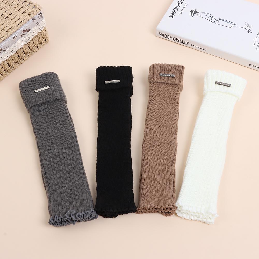 Knee High Y2K Leg Warmers Warm Boot Stockings Academy Style Knitted Leg Warmers  Autumn Winter