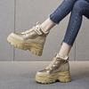 High-top shoes autumn and winter platform cotton shoes casual inner height increase small ins tide velvet shoes