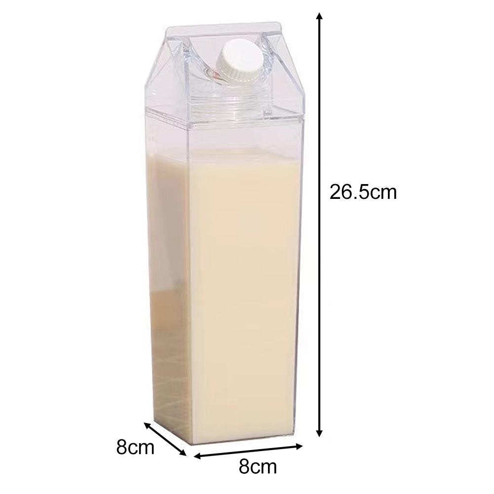 Box Juice Tea Transparent Plastic Milk Carton Water Bottle Portable PS Clear Plastic Leakage Lightweight Milk Cup