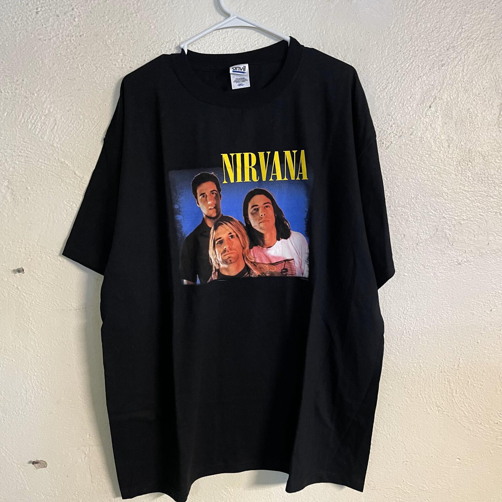Band T-Shirt - NIRVANA - Kurt Cobain Dave Grohl Krist - Black - XXXL 3XL XXXXL