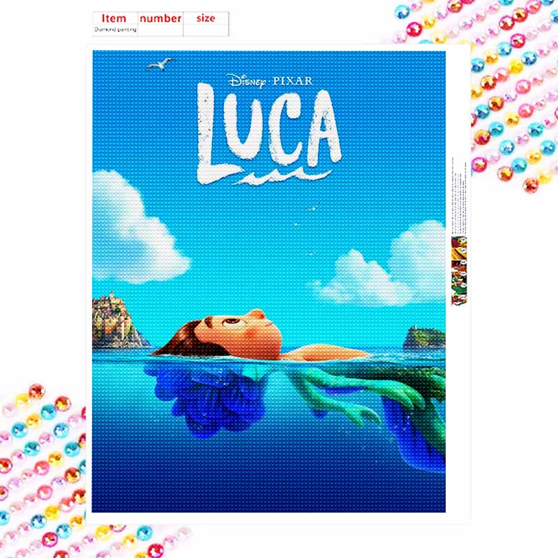 Disney Diamond Painting Kit Luca Sea Monster Hand Embroidery 5D DIY Diamond Art Home Decor Creative Handicrafts Gift Wall Decor