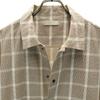 SENSE OF PLACE Check Pattern Short sleeve Cotton shirt Setup Mesh lining Men's Used