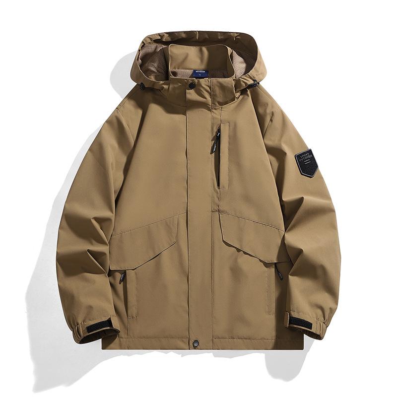 New Men's Couple Jacket Hooded Waterproof Windproof Jacket Teen