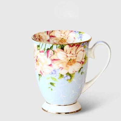 High Quality Ivory Porcelain Elegant Coffee Cup,Ceramic Mugs Luxury British Style Afternoon Tea Cup,office mug 1pc