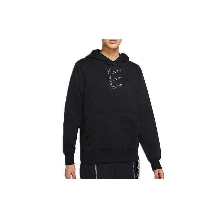 Nike Sweatshirts Women's Black Hooded Moderate Regular CU6622-010