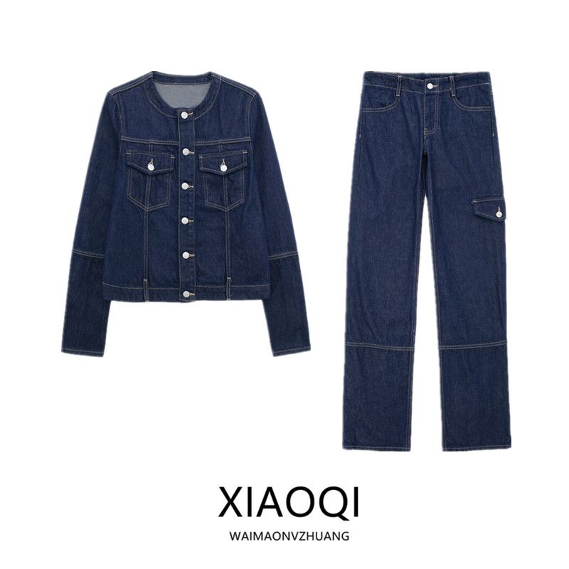 Fashion Style 2024 Spring/Summer New Arrival Female Easiest for Match Denim Jacket Coat High Waist Casual Denim 6045041
