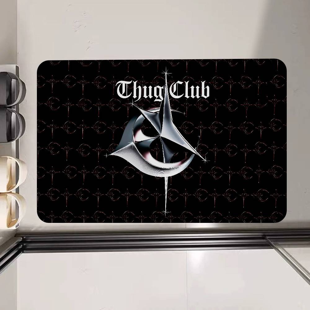 Podlahový koberec s logem značky Thug Club, severský styl, domácí rohožka, koupelnové a toaletní rohože, dekorativní rohožka do ložnice a hotelu