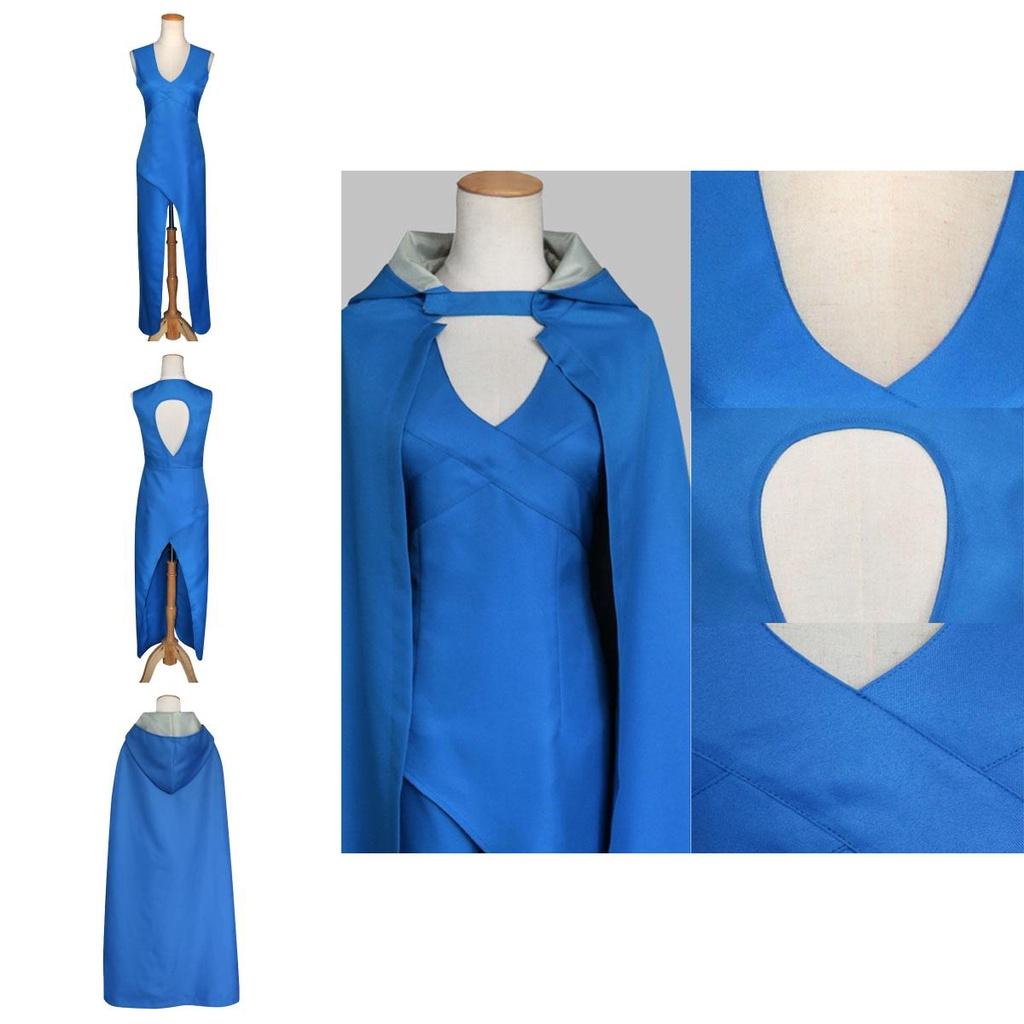 Exquisite Game Of Thrones Daenerys Targaryen Mother Of Dragons Costume Dress Cloak For Women