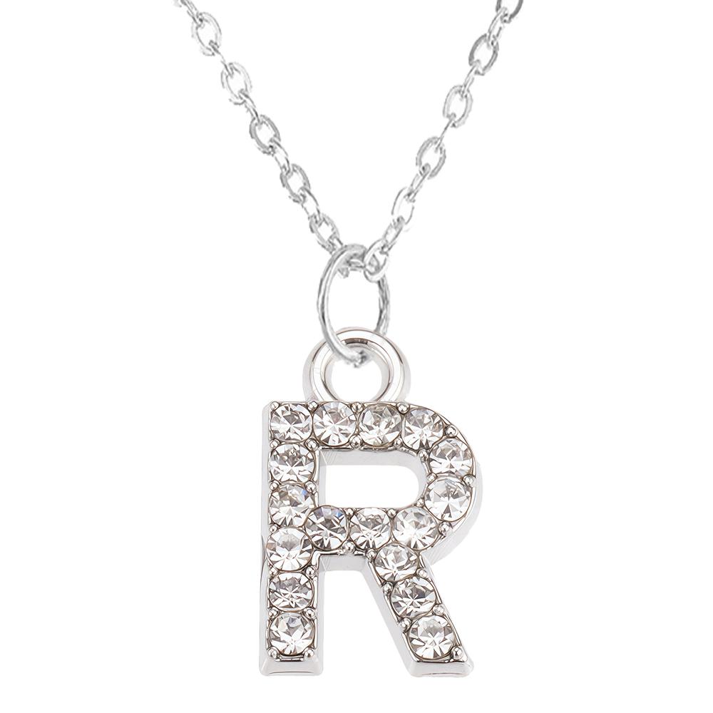 Mode Glanzende A-Z Letter Hanger Bedel Ketting 26 Initialen Alfabet Naam Sleutelbeen Ketting Feest Valentijnsdag Sieraden Cadeau