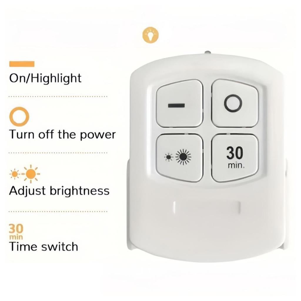 Led Cob Under Cabinet Light 3w Closets Lights Portable Mini Sleep-light Battery-operated Night Bathroom Lighting Warm-white Cold