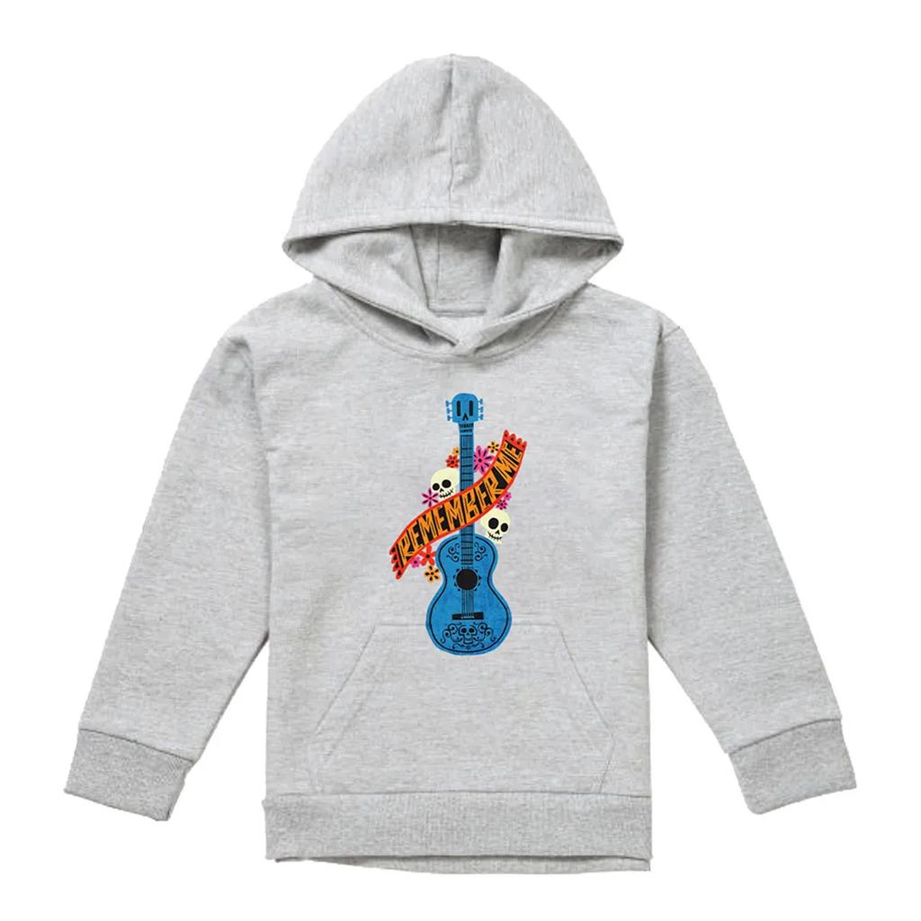 Coco Childrens/Kids Remember Me Guitar With Skulls Heather Hoodie