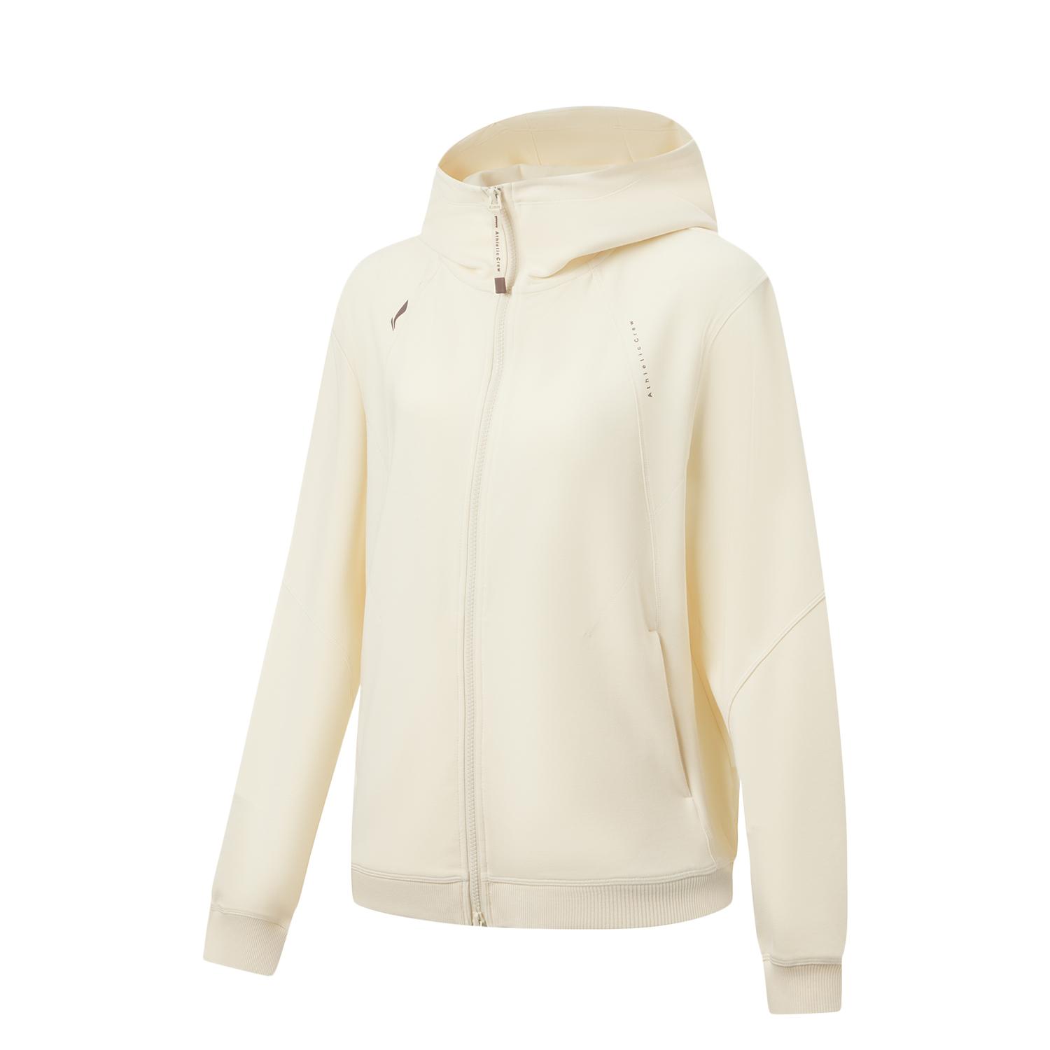 Li-Ning Fitness Series Casual Hooded Sports Fashion Cardigan Sweatshirt Women tops AWDW396-7 XS
