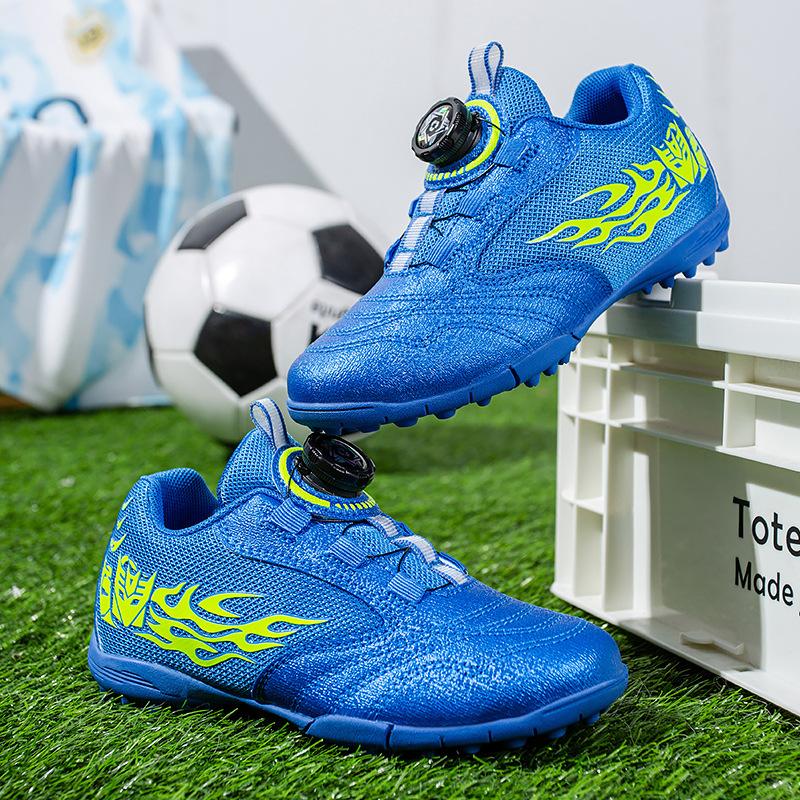 

New Children s Football Training Shoes Breathable Boys and Girls Boys Rotating Button Primary School Students 35
