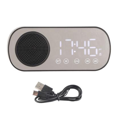 Radio Alarm Clock Dual Alarm Clock Portable Digital Alarm Clock with BT Speaker for Reading Cooking