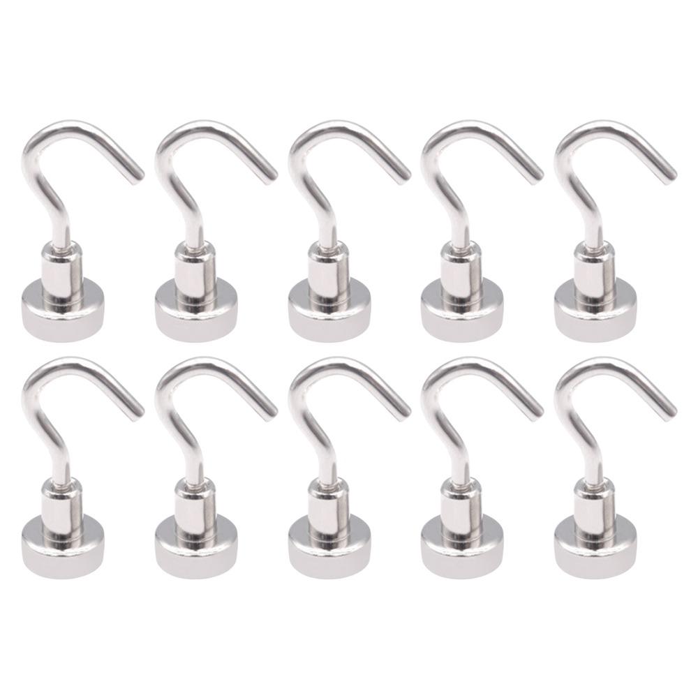 

10PCS Metal Wall-mounted Hook Heavy Duty Key Hooks Durable Suction Storage Hooks Home Kitchen Bar Style 1