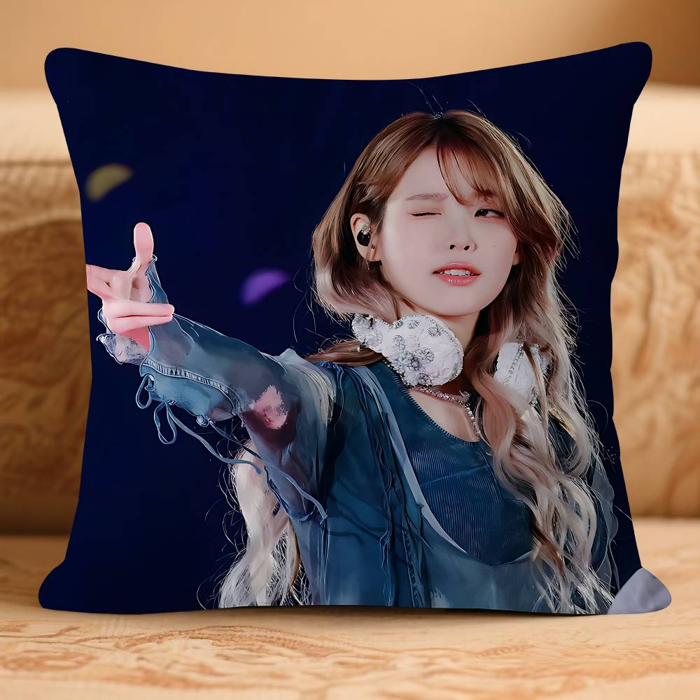 

Singer I-IU-uS Pillow Case Removable Washable Cushion Cover – All-Season Soft Linen 16x16Inch