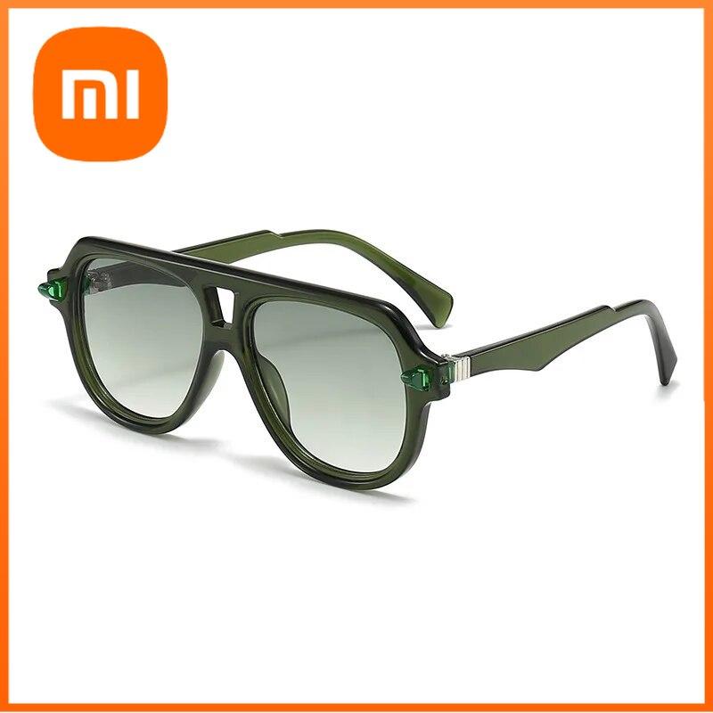 Xiaomi New Double Beam Personality Sunglasses Trend Large Frame European And American Fashion Sunshade Glasses