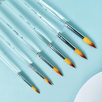 High Value White Swan Crystal Rod Nylon Brush Watercolor Gouache Digital Oil Brush Art Stroke Line Brush