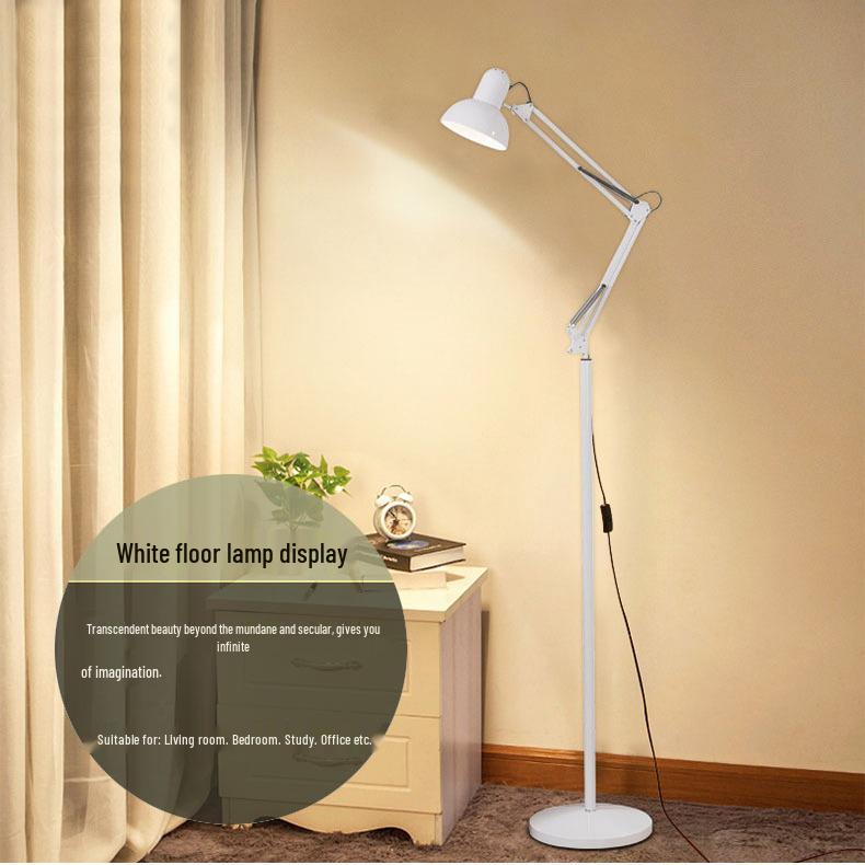 Nordic Minimalist Long Arm Floor Lamp for Living Room or Bedroom