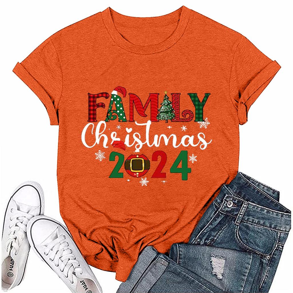 Γυναικείο Καθημερινό Χριστουγεννιάτικο Μπλουζάκι Πουλόβερ Κοντομάνικο Φαρδύ με Στρογγυλή Λαιμόκοψη