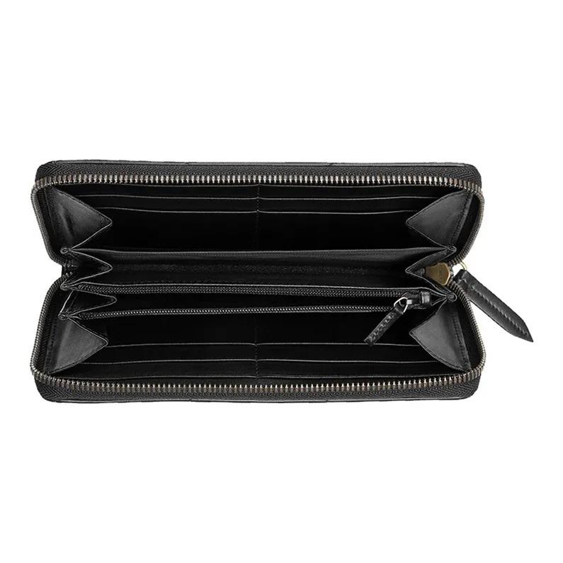 Gucci Kolekce GG Marmont Peněženka Marmont Zlaté Logo Dlouhý Zip Prošívaná Syntetická Kůže pro Ženy v Černé