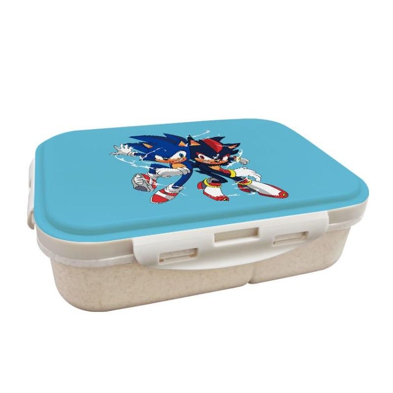 Anime Cartoon Sonic Printed Wheat Straw Lunch Box