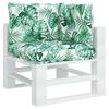 3 Piece Palette Cushions with Leaf Pattern Fabric