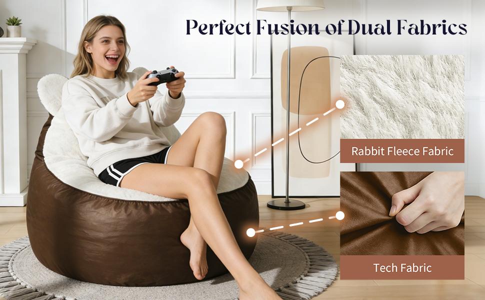 Adorable Bear-Shaped Lounger with Rounded Ears and Plush Profile for a Playful yet Relaxing Home Ambiance