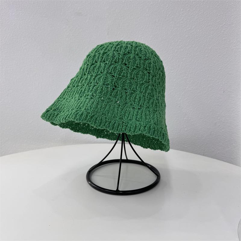 Hat Versatile Style Sweet Knitted Hollow Womens Ventilate Hatscaps Fishermans