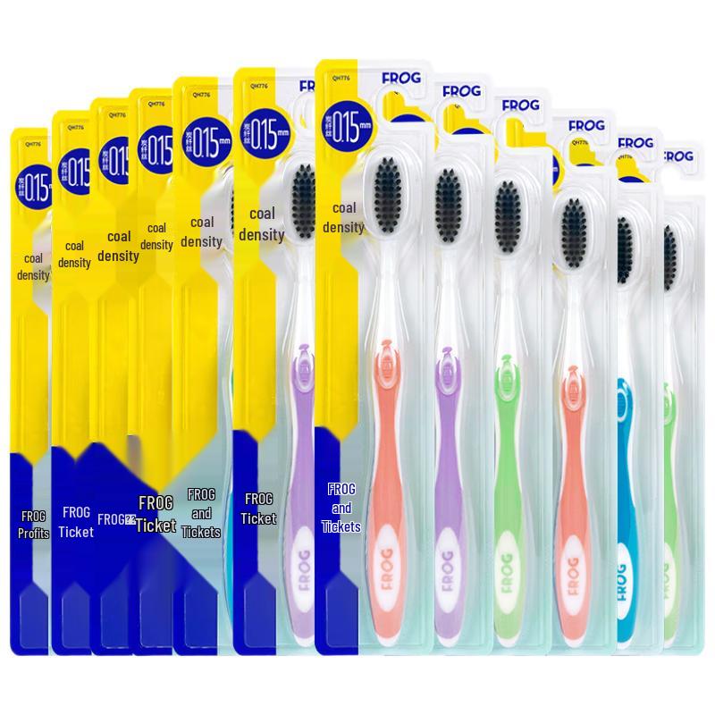 FROG Adult Charcoal Soft Bristle Toothbrush (12-pack)