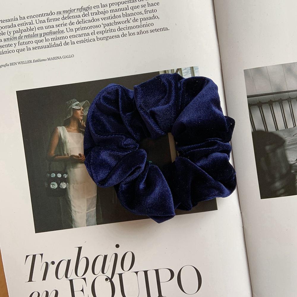 Fashion Women Girls Black Velvet Scrunchie Hair Scrunchies for Hair Elastic Hair Ties Classic Ponytail Free Shipping