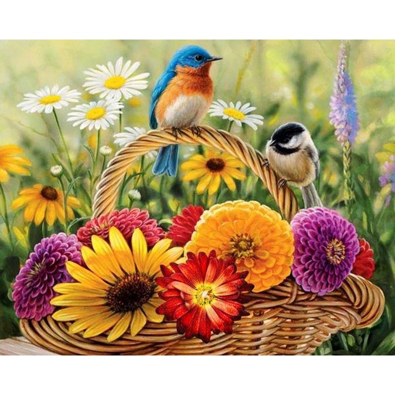 5D Diamond Painting Flower Bird Rhinestone Kit Diamond Embroidery Animal Cross Stitch Diamond Mosaic Home Decor