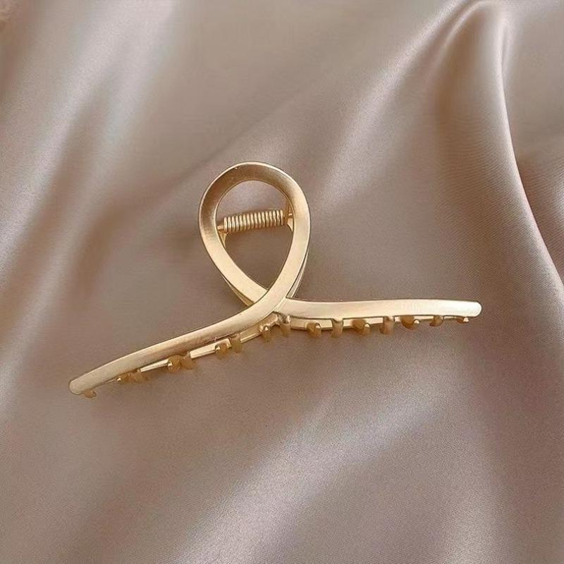 Gold Color Hollow Geometric Hair Clips Metal Hair Claw Cross Hairclip Headband Hairpin Hair Crab Women Hair Fashion Accessories