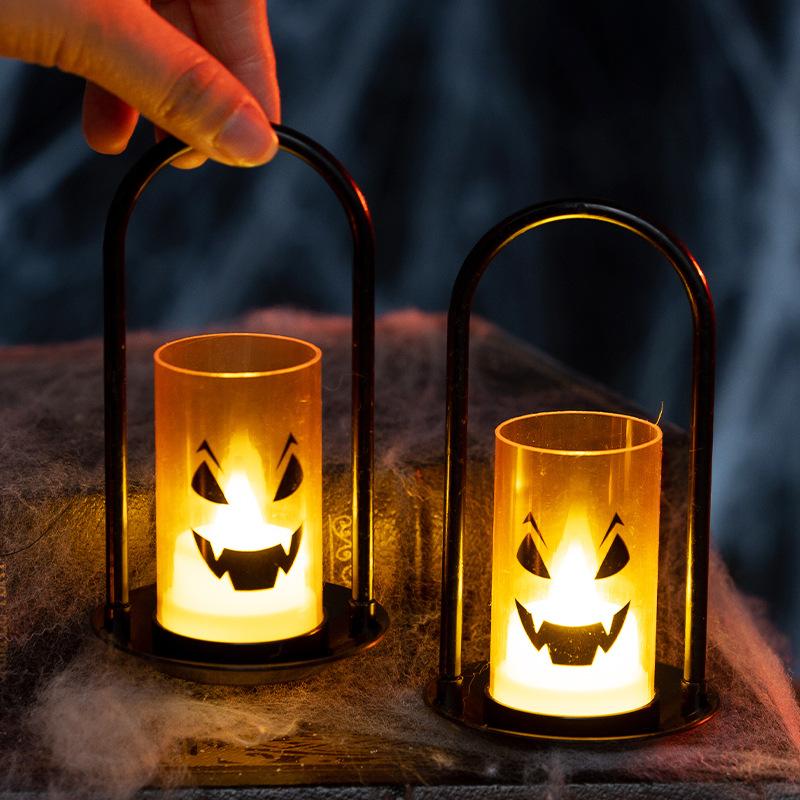 Halloween Dekoration Requisiten Kerzenlichter Kürbis Ornamente Geisterfest Kerzenlichter Party Szenen Arrangement