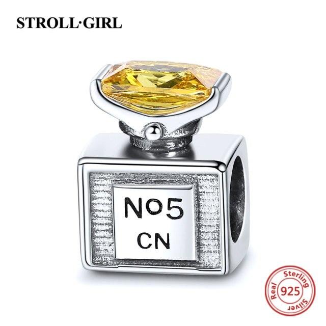 Fit Original European Bracelet 925 Sterling Silver Pink Enamel Dangle Beads Nail Polish Pendant Charms For Women Fashion Jewelry