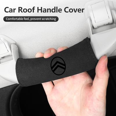 Car Roof Grab Handle Grip Protector Suede Roof Handle Cover For C3 C4 C5 C1 C2 Berlingo Celysee Xsara Picasso Accessory