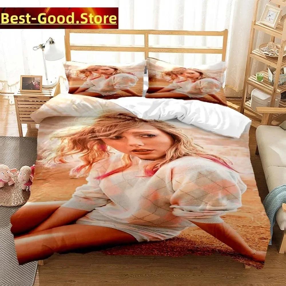 Top Stream Singer Taylor Fashionable Printed 3D King Size Bedding Set Comforter Bedding Sets Costomizable Bedding Set