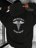 S for Featuring The Caduceus Symbol of The Emergency Department Outdoor S And Sgraphic Suda250G Heavyweight Pullover with Pocket A