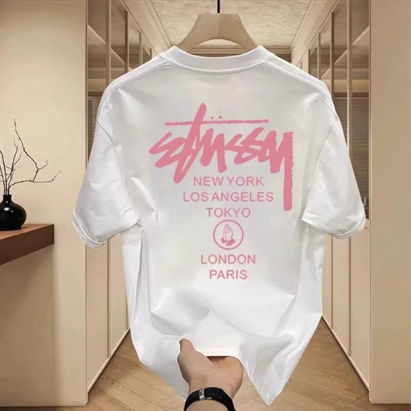 American Retro Trendy Brand Casual Versatile Short-Sleeved T-Shirt Men'S Heavy Pure Cotton Loose Lazy Style Top