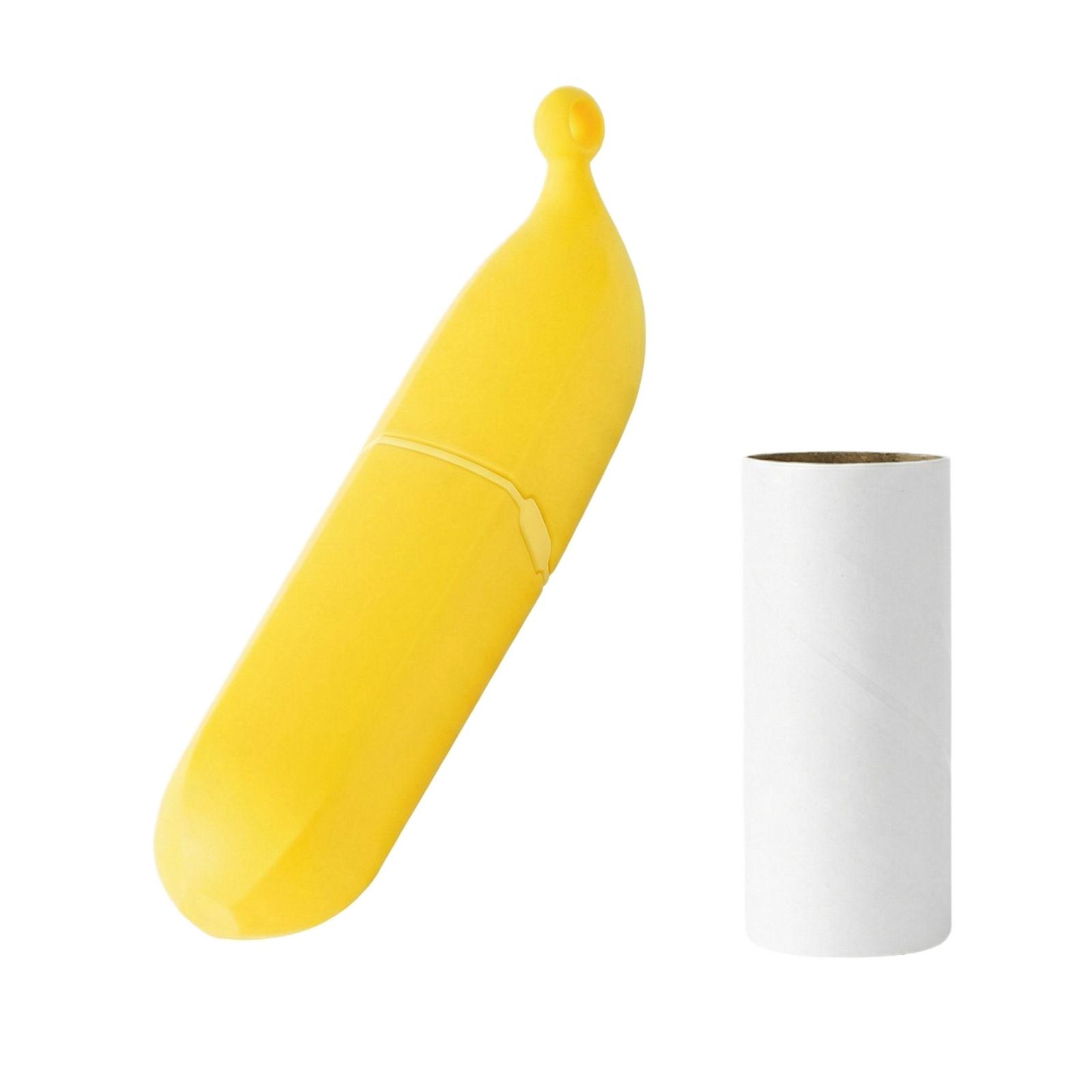 

Peelable, Portable Banana-shaped Lint Roller – Household And Pet Hair Remover, Compact, Travel-friendly Lint Roller For Clothing And Fabric One Size жовтий