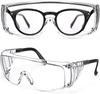 Klare Schutzbrille, Spritzschutzbrille mit Antibeschlag, Laborschutzbrille, Leichte Schutzbrille über Brillen Im