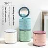Rotating Multi-Layer Jewelry Box Elegant Ear Accessory Organizer for Living Room, Bedroom, and Study Dust-Proof, Modern Simplicity Design
