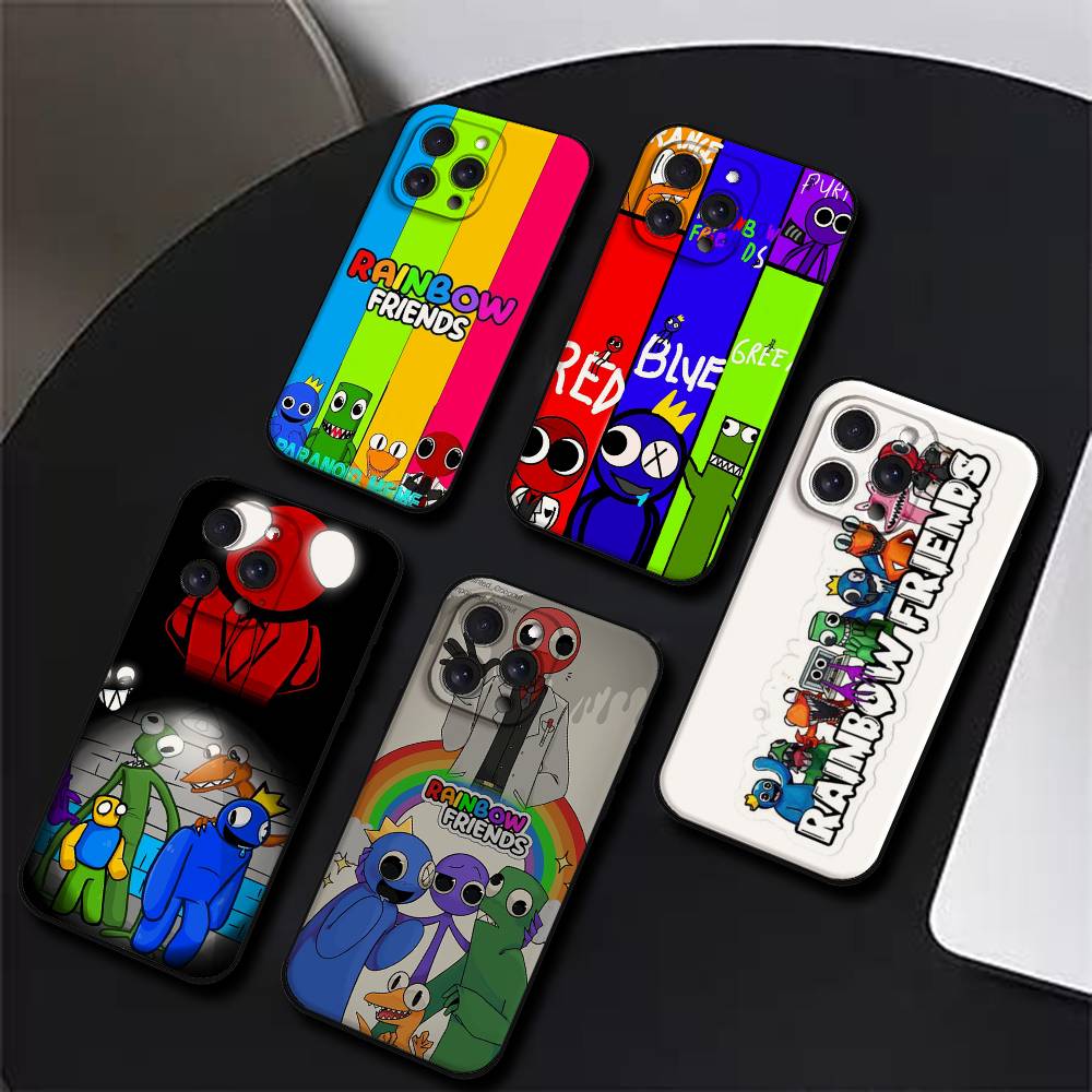 Rainbow Friends Toy Cartoon Game Phone Case For Iphone 17 16 15 11 13 14 Pro Max X Xr Xs Max 12mini Black Shell Cover Case